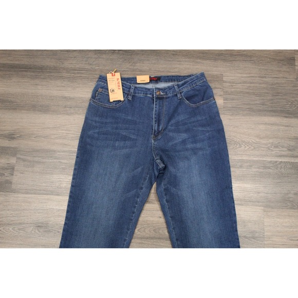 KMHZ Women's Dark Wash Denim Jeans Comfort‎ Fit Casual Everyday Size 12 - Picture 1 of 8